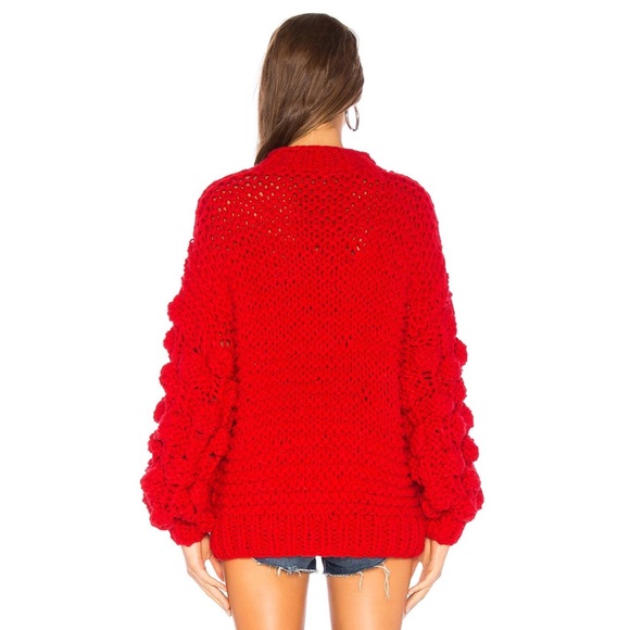 TULAROSA Chunky Sleeve Sweater Red Small Revolve - Picture 3 of 13
